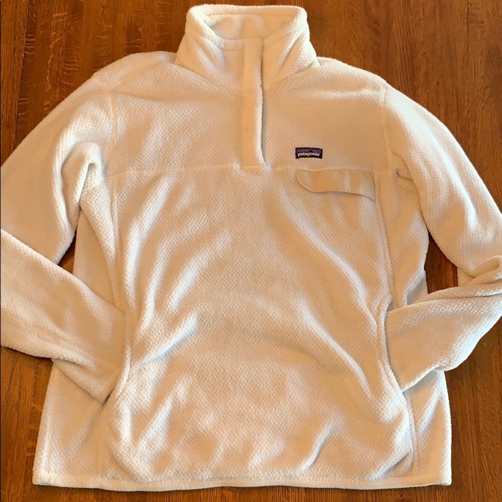 Patagonia Jacket Retool Pullover Ivory Fleece, XL